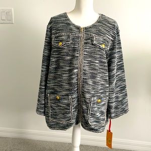 Ruby Rd 1X Blue White Jacket